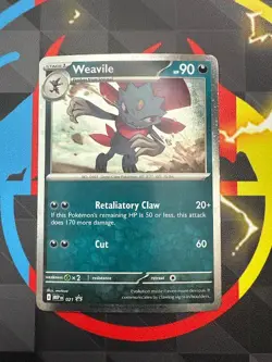 Weavile 021 (Cosmos Holo) Black Star Promo MEP Pokemon TCG - Image 1