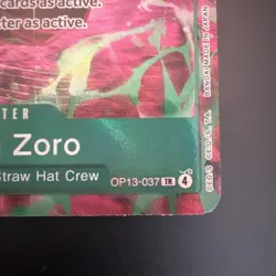 Roronoa Zoro Treasure Rare OP13-037 TR Adventures On Kamis Island One Piece TCG - Image 5