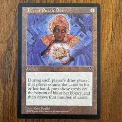 Teferi's Puzzle Box Visions MTG Magic the Gathering Card 1996 Vintage - Image 1