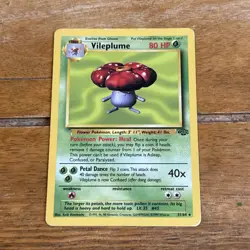Rare Vileplume 31/64 Unlimited Non-Holo Jungle Pokemon Card - Image 1