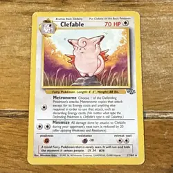 Clefable 17/64 Rare Non Holo Jungle Pokemon TCG Card - Image 1