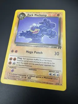 Dark Machamp 27/82 Team Rocket Set Non-Holo Rare WOTC Pokemon Card NM - Image 4