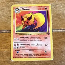 Flareon 19/64 Jungle Rare Non Holo Pokemon Card 1999 WOTC - Image 1