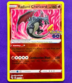 Radiant Charizard 011/078 Holo | Pokemon GO | 2022 Pokemon TCG Card | NM - Image 1