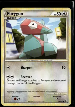Porygon Common - HGSS Triumphant 73/102 2010 LP+ Pokemon Card - Image 1
