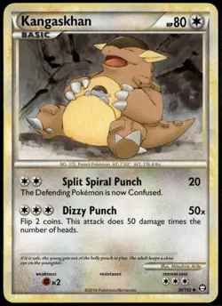 Kangaskhan Uncommon - HGSS Triumphant 36/102 2010 LP+ Pokemon Card - Image 1