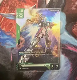 Bandai Gundam Card Game Wing Gundam Zero GD01-024 LR Holo English Heero - Image 1