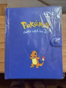 Vintage Sealed 1999 Pokemon Charmander Blue 4Pocket 30 Page Trading Card Binder - Image 1