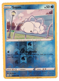 SNOM HP 50 BASIC 029/ 072 REVERSE HOLO 2021 POKEMON TRADING CARD - Image 1