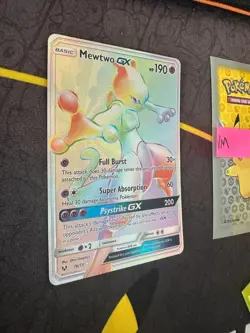 Pokemon Card Mewtwo GX Sun & Moon Shining Legends Secret Rare 76/73 293 💎NM💎 - Image 2