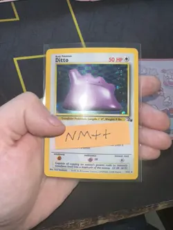Pokemon Card Ditto Fossil 3/62 Unlimited Holo Rare🔥PSA Garde🔥057💎NM ++💎 - Image 1
