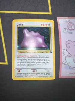 Pokemon Card Ditto Fossil 3/62 Unlimited Holo Rare🔥PSA Garde🔥057💎NM ++💎 - Image 2