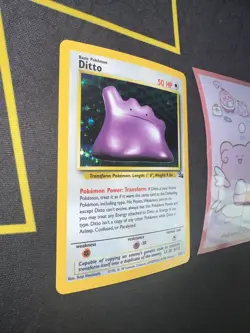 Pokemon Card Ditto Fossil 3/62 Unlimited Holo Rare🔥PSA Garde🔥057💎NM ++💎 - Image 3