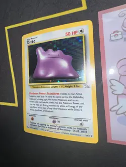 Pokemon Card Ditto Fossil 3/62 Unlimited Holo Rare🔥PSA Garde🔥057💎NM ++💎 - Image 4