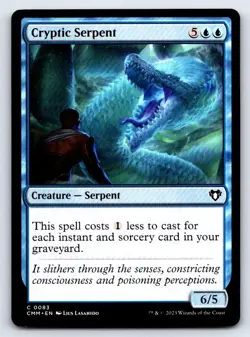 Cryptic Serpent 83 Common Commander Masters Magic: The Gathering Lightly Played - Image 1