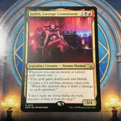 MTG Murders at Karlov Manor R Judith, Carnage Connoisseur #0210 M/NM - Image 1