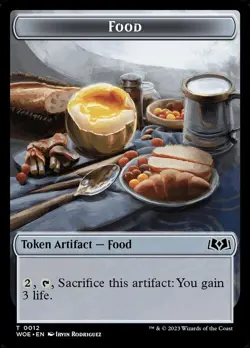 Food (012) // Faerie (005) Foil Token Wilds of Eldraine WOE MTG Magic - Image 2