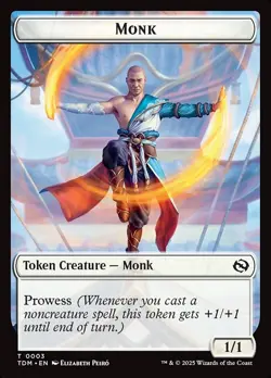 Copy (001) // Monk (003) Token Tarkir: Dragonstorm TDM MTG Magic - Image 2