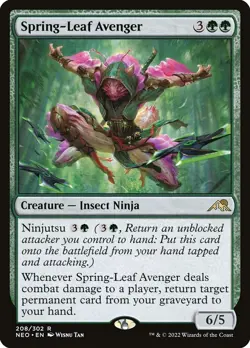 Spring-Leaf Avenger Foil (208) Kamigawa: Neon Dynasty NEO MTG Magic - Image 1