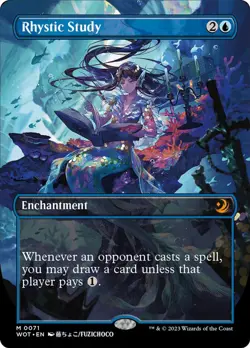 Rhystic Study (Anime Borderless) Wilds of Eldraine: Enchanting Tales Regular - Image 1