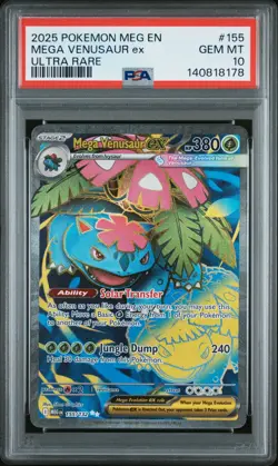 Mega Venusaur ex 155/132 Pokemon Mega Evolution Ultra Rare GEM MINT PSA 10 - Image 1