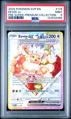 Pokemon Eevee ex 174 Scarlet & Violet Promo Holo EX PSA 9 2025 - Image 1