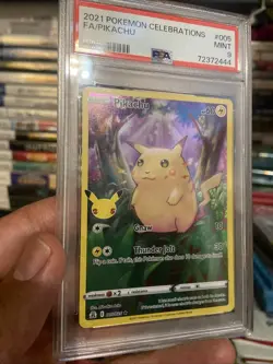 2021 POKEMON CELEBRATIONS #005 FULL ART/PIKACHU PSA 9 - Image 2