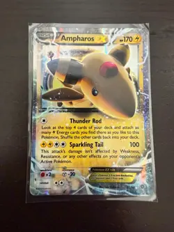 Pokemon Ampharos EX 27/98 XY - Ancient Origins Holo Damaged - Image 1