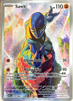 Sawk 130/086 Sv: White Flare Holo Pokemon 2025 Illustration Rare Full Art - Image 2