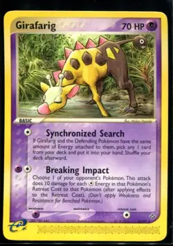Girafarig Rare - ex Dragon 16/97 2003 NM Pokemon - Image 1