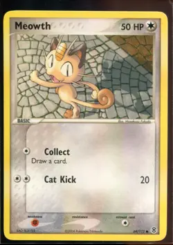 Meowth- ex FireRed & LeafGreen 69/112 2004 NM Pokemon - Image 1