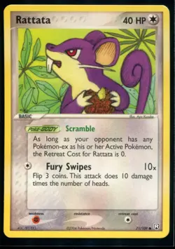 Rattata - ex Team Rocket Returns 71/109 2004 NM Pokemon - Image 1