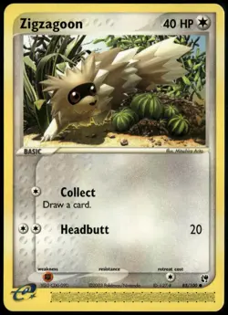 Zigzagoon - ex Sandstorm Common 85/100 2003 NM Pokemon - Image 1