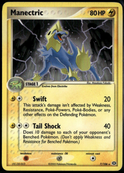 Manectric 7/106 Non-Holo ex Emerald 2005 LP- Pokemon - Image 1
