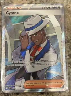 Pokemon TCG Cyrano Full Art Ultra Rare Holo 230/191 SV08 English - Image 1