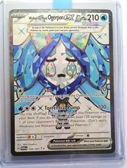 Pokemon Wellspring Mask Ogerpon EX Holo Ultra Rare 194/167 Twilight Masquerade - Image 1