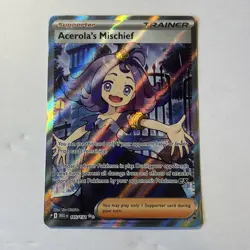 Pokemon TCG Mega Evolutions 165/132 Acerolas Mischief Trainer Full Art - Image 1
