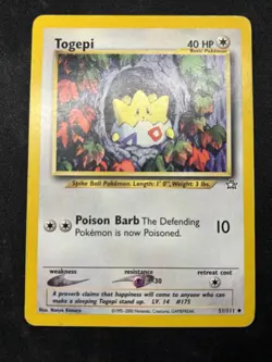 Pokemon TCG Togepi 51/111 Neo Genesis Regular Moderately Played - Image 2