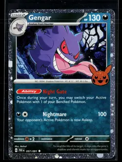 Gengar (Cosmos Holo) 057/091 Holo Trick or Trade BOOster 2024 Pokemon NM - Image 1