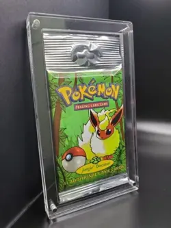 Pokemon Long Crimp and Japanese Booster Pack Acrylic Case! Magnetic Closure! - Image 1