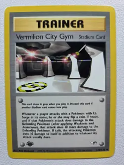 Vermilion City Gym Gym Heroes 120/132 Uncommon 1st Edition NM Pokemon TCG - Image 1