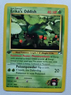 Erika's Oddish (47) Gym Heroes 047/132 Uncommon 1st Edition NM Pokemon TCG - Image 1