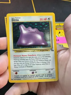 Pokemon Ditto Fossil Unlimited Holo Rare 3/62🔥PSA Grade🔥 027 💎NM++💎 - Image 5