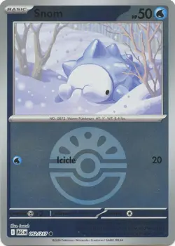 Snom (Friend Ball) 052/217 Reverse Holo Common Pokemon ME: Ascended Heroes NM - Image 1