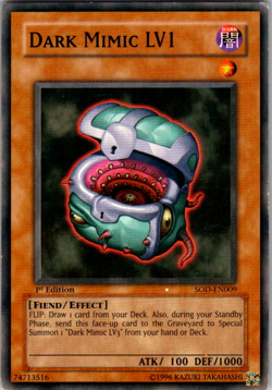 SOD-EN009 Dark Mimic Lv1 Common 1st Edition NM Yugioh Card - Image 1