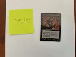 MTG Magic The Gathering Yawgmoth's Will 2007 Judge Promo Gift Card NM Foil - Image 1