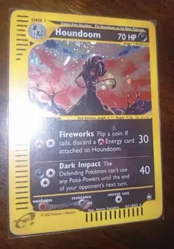Pokemon Card- Houndoom-Aquapolis-Holo-H11/H32-Rare-ENG-LP - Image 1