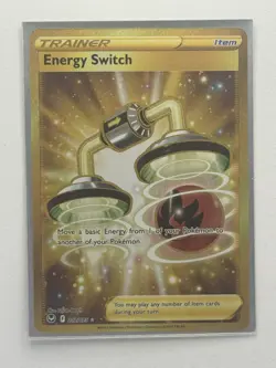 Energy Switch 212/195 Silver Tempest Gold Secret Rare Holo Pokemon Card NM - Image 1