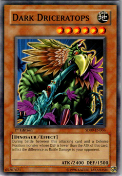 Dark Driceratops #SD09-EN006 1st edition Yugioh Card - Image 1