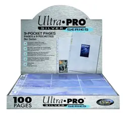 Ultra Pro 9-Pocket Silver Series Page Protector for Standard Size Cards (100ct) 74427814427 - Image 1